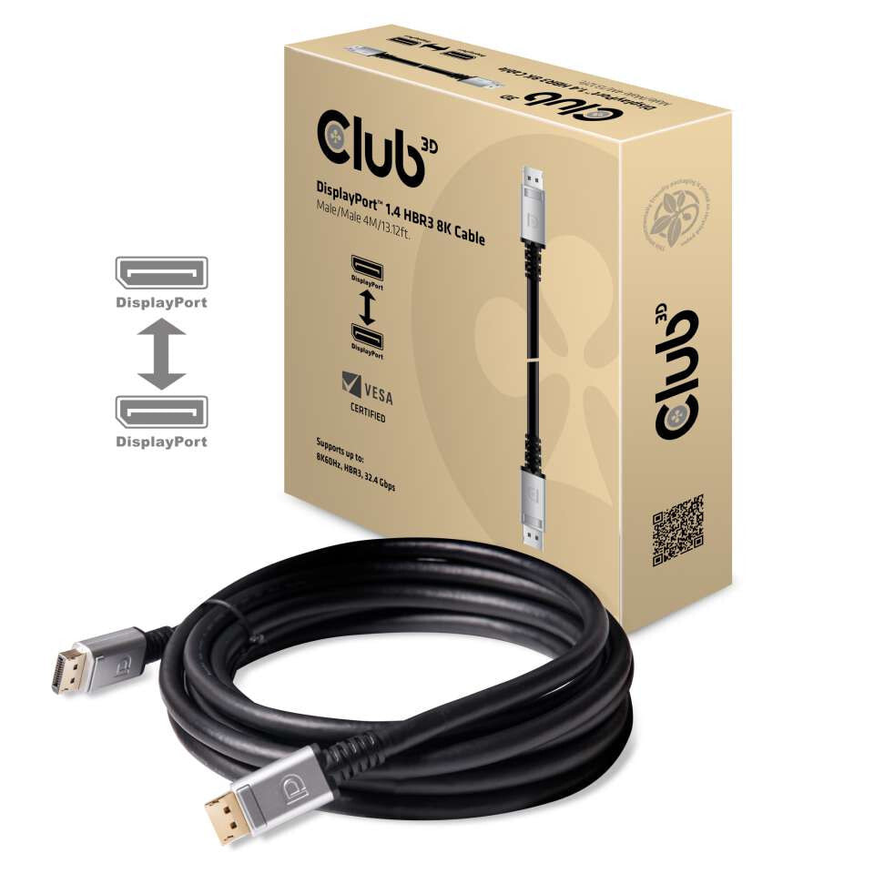 Кабель CLUB3D DisplayPort 1.4 HBR3 8K M/M 4m /13.12ft CAC-1069
