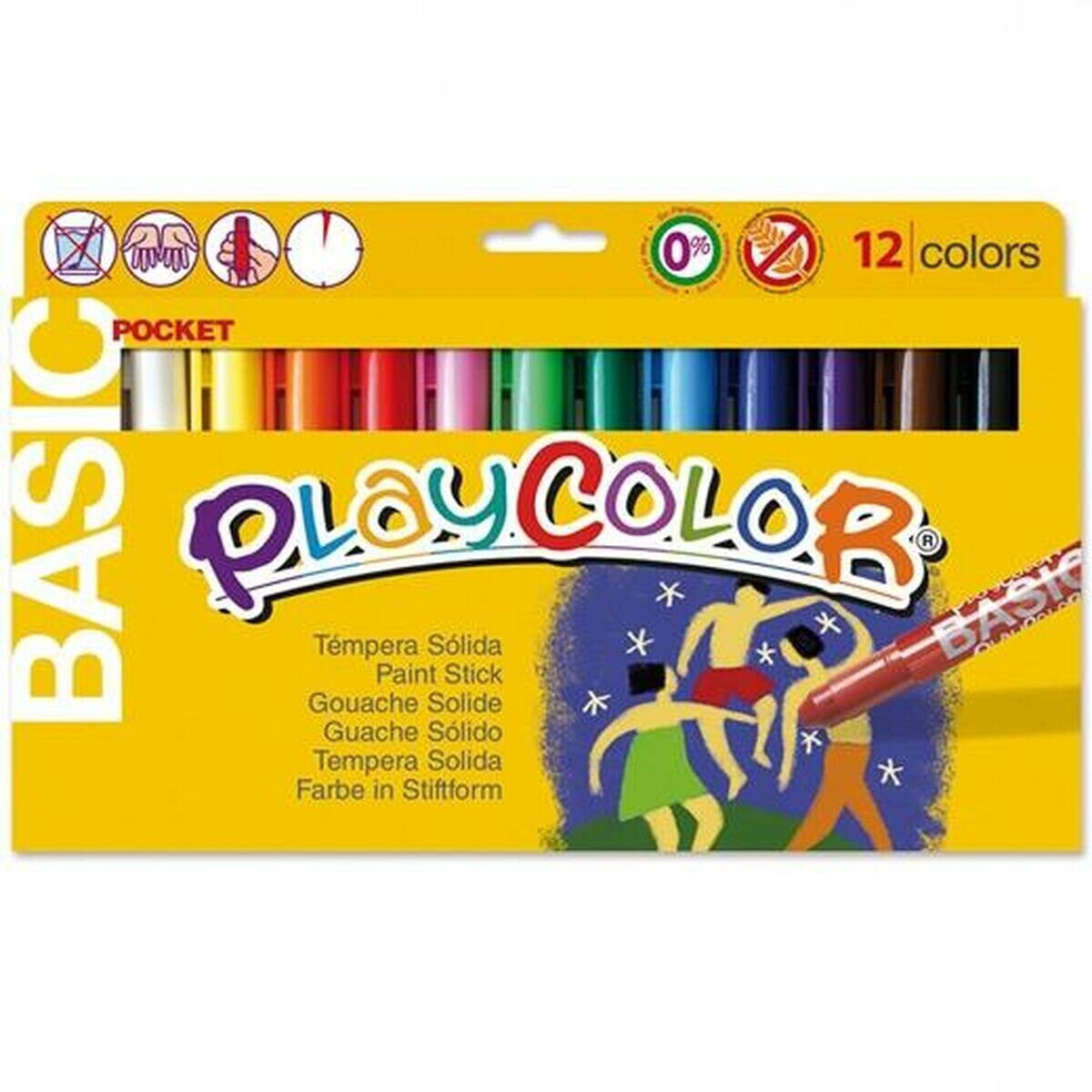 Краски Playcolor Basic Pocket 12 Предметы твердая Разноцветный