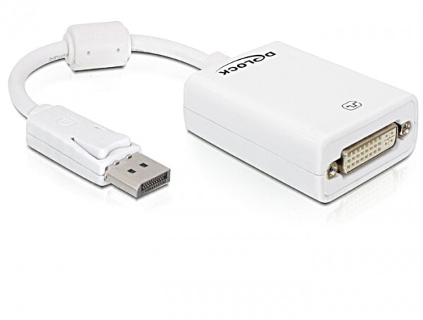DeLOCK 61765 кабельный разъем/переходник DisplayPort DVI-I Белый
