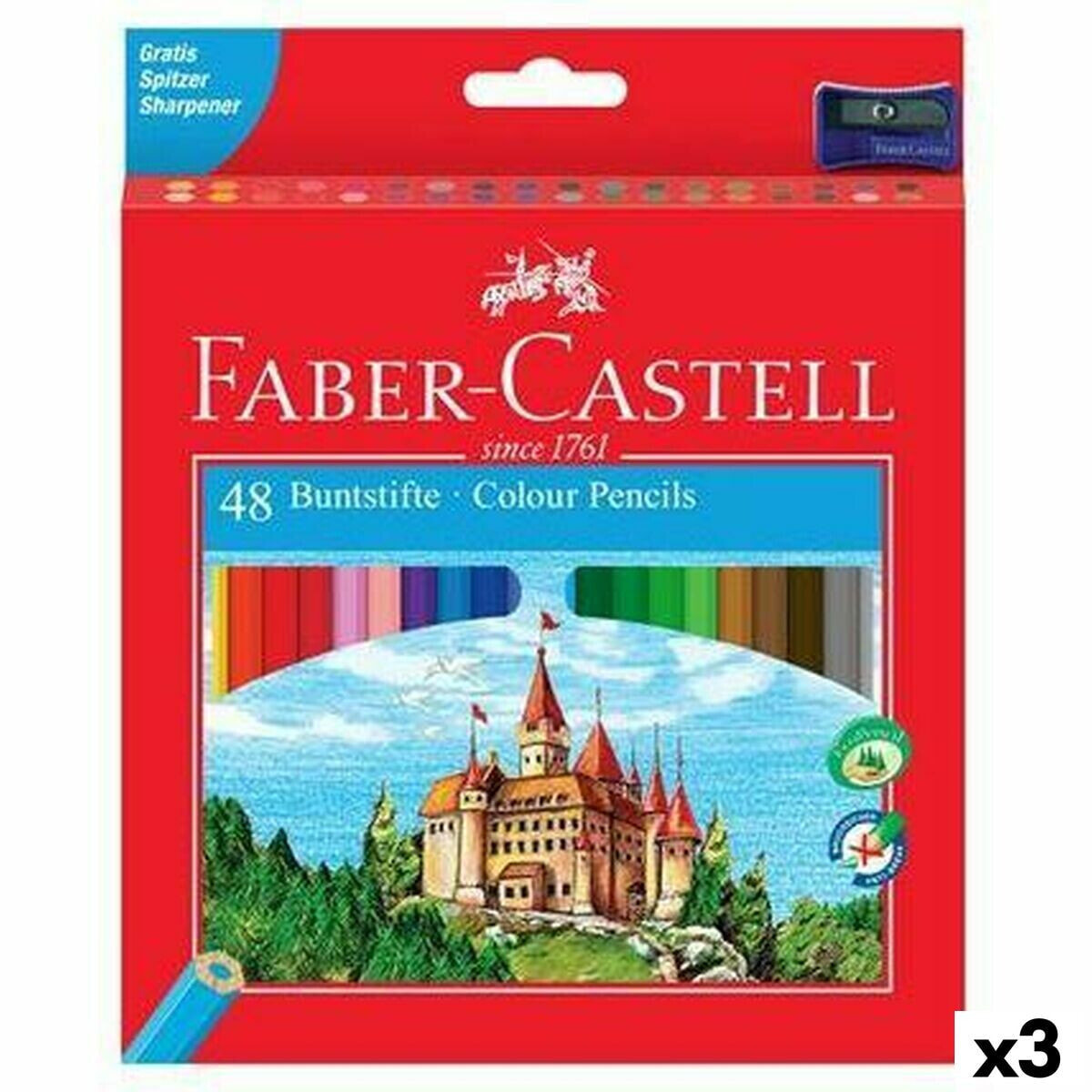 Colouring pencils Faber-Castell Multicolour 3 Pieces