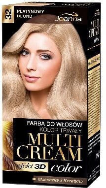 Joanna Multi Cream Color No.32 Стойкая краска для волос, оттенок платиновый блонд