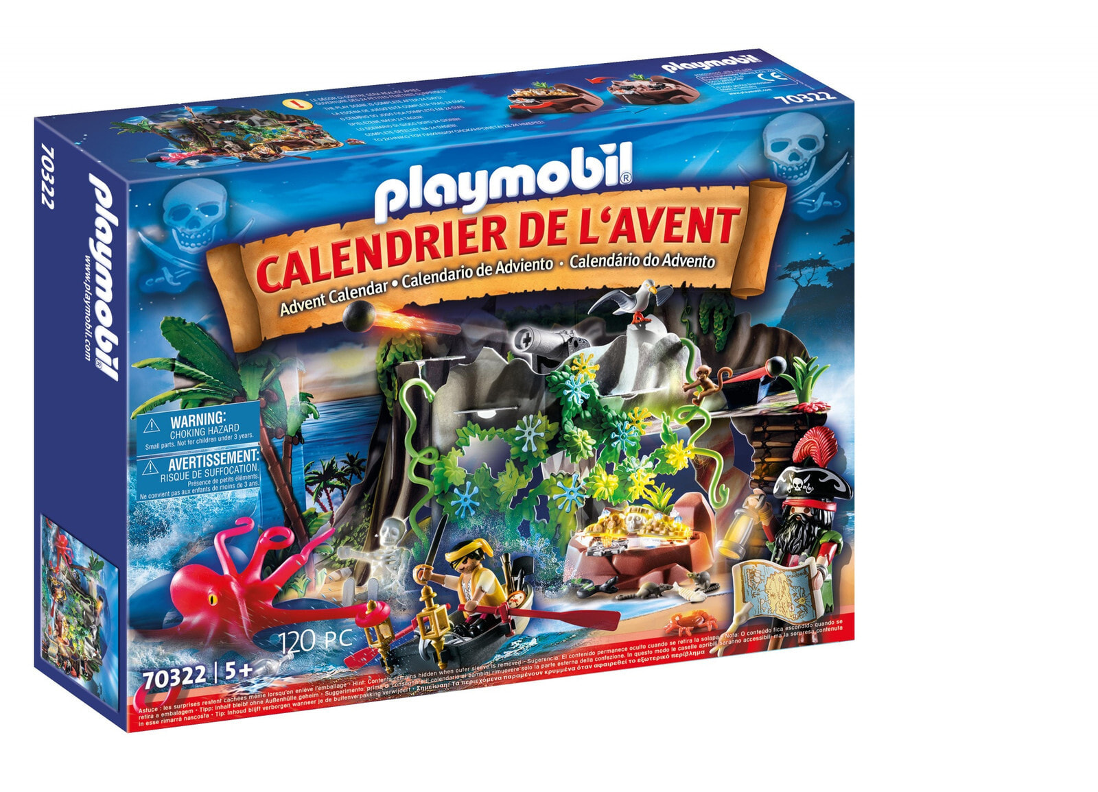 Конструктор Playmobil Pirates 70322 Календарь: Охота за сокровищами в пиратской бухте