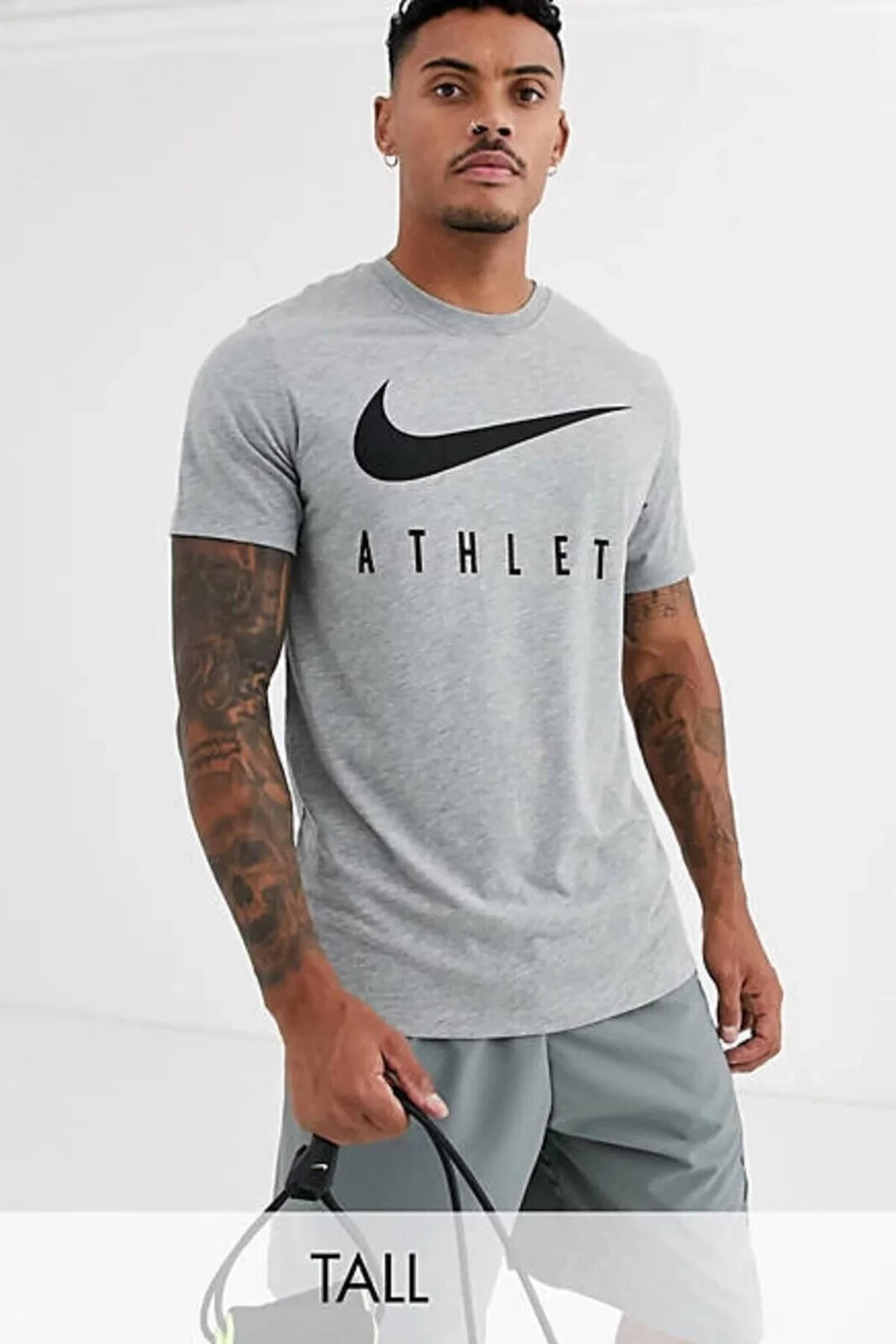 Dri-fit Traning Standart Kesim Gri Erkek Antreman Tişörtü