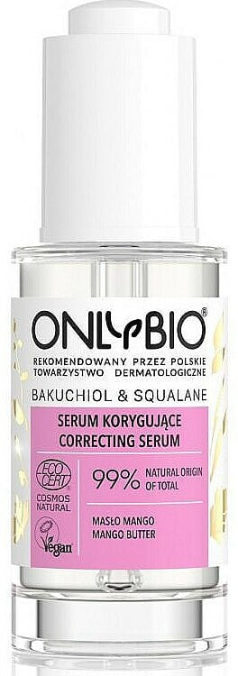 Feuchtigkeitsspendendes, glättendes und regenerierendes Gesichtsserum mit Bakuchiol und Squalan - Only Bio Bakuchiol&Squalane Serum