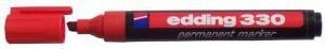 Edding Marker permanentny 330 ścięta końcówka czerwony (EG1005)