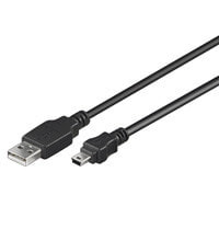Goobay USB MINI-B 5 pin 180 1.8m USB кабель 1,8 m USB A Mini-USB B Черный 50767