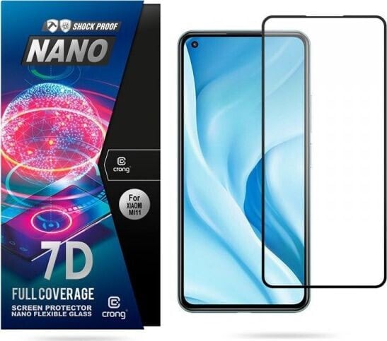 Crong Crong 7D Nano Flexible Glass Niepękające szkło hybrydowe 9H na cały ekran Xiaomi Mi 11 Lite 5G