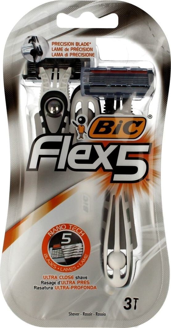 Bic Flex 5 Disposable Razor Одноразовые мужские бритвы 3 шт