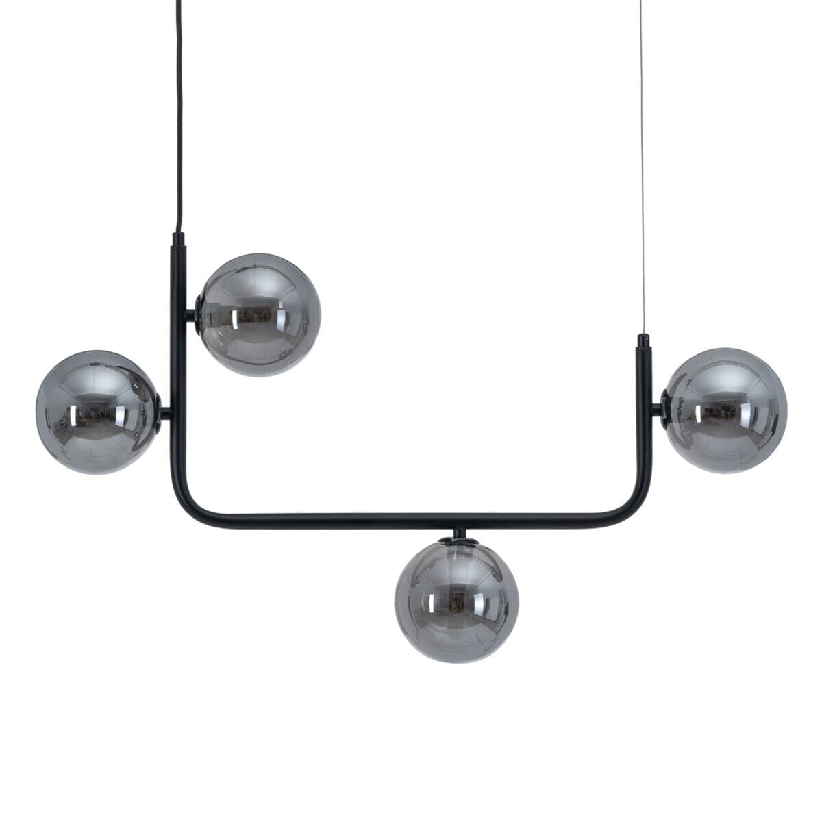 Ceiling Light 85 x 15 x 32 cm Crystal Black Metal