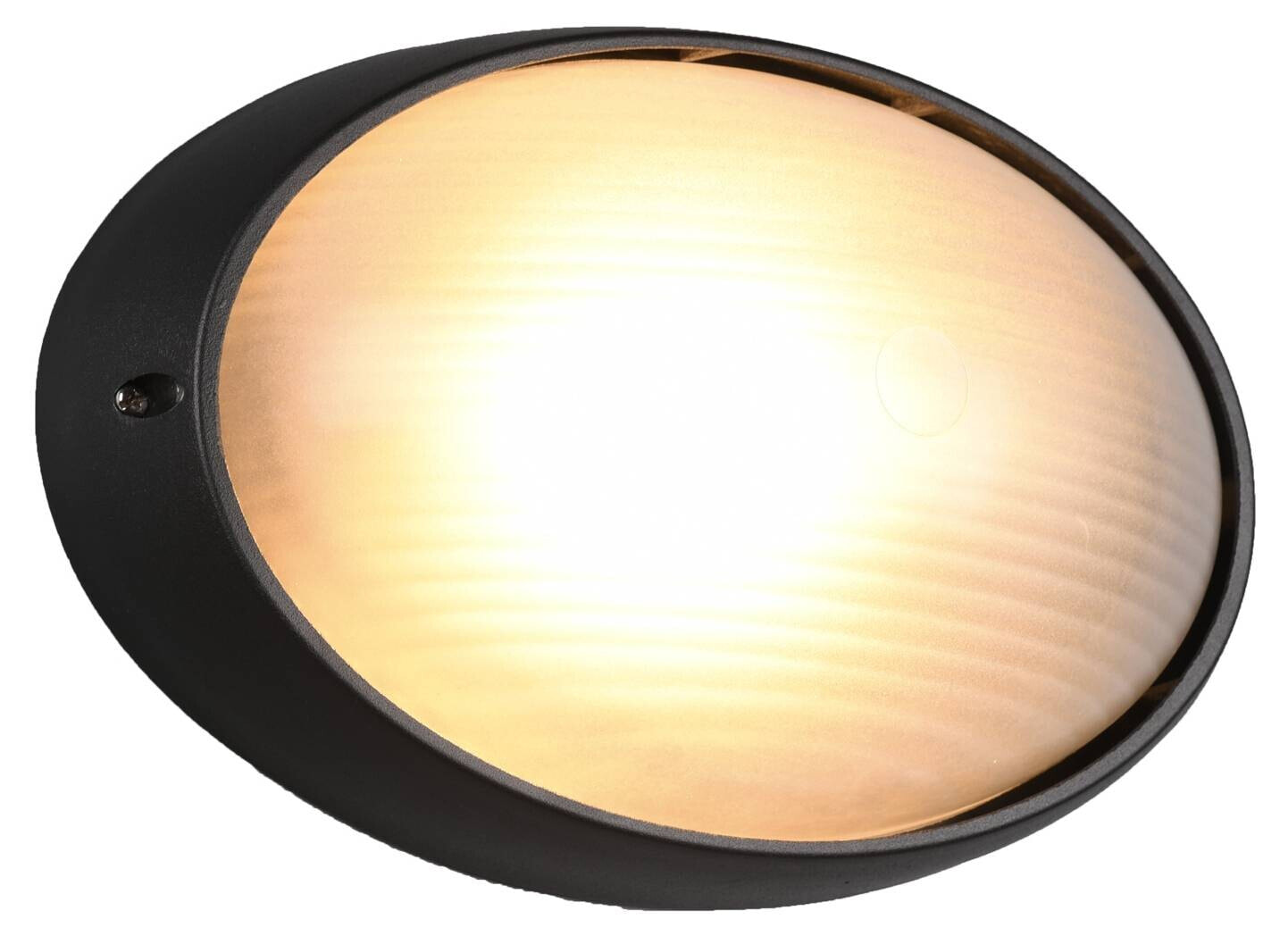 Außen Wandlampe Black Oval klein