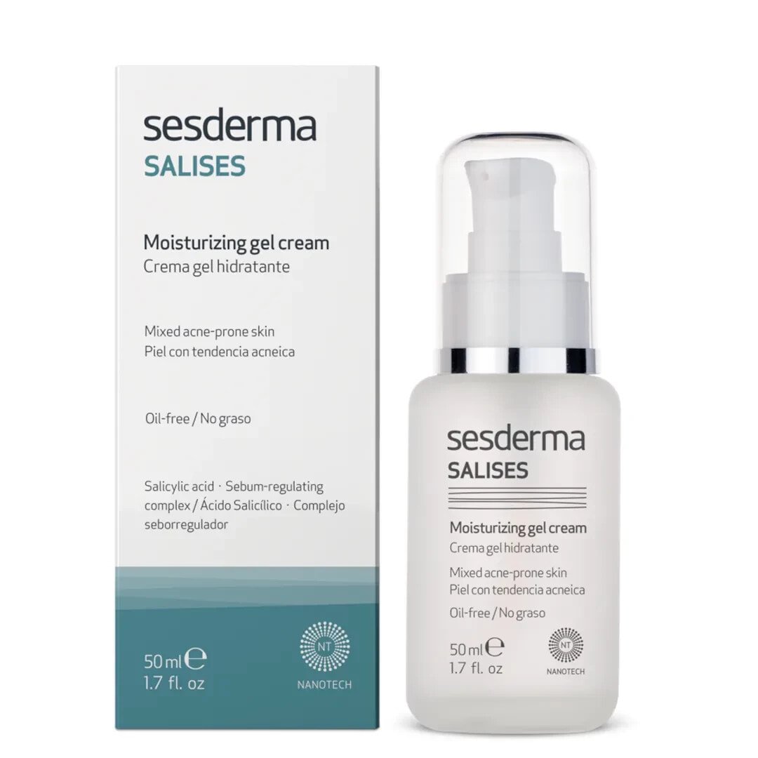 Sesderma Salises Moisturizing Gel Cream Увлажняющий гель-крем для комбинированной кожи, склонной к акне 50 мл