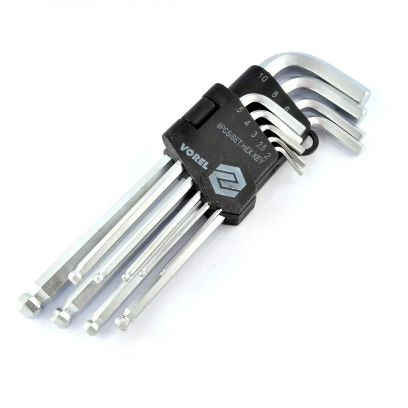 Hex key set 2-10mm Vorel 56477 - 9pcs