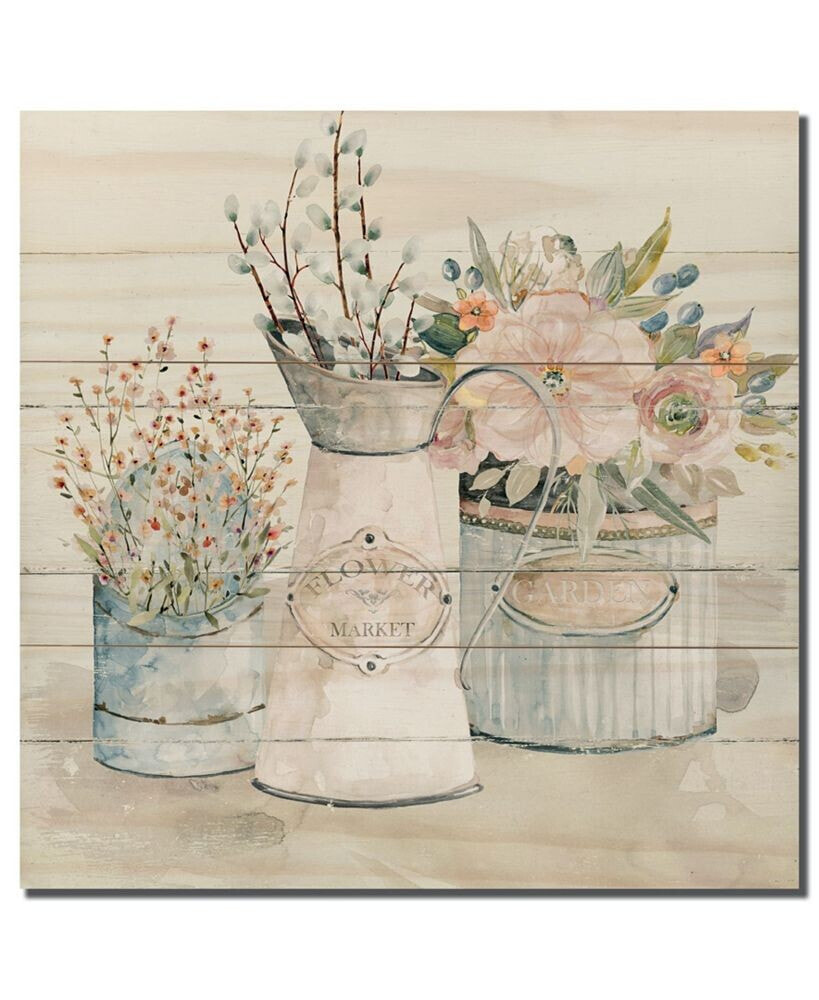 Shiplap Flower Market 12x12 Board Art