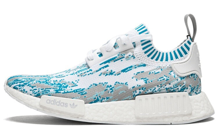 Sneakersnstuff x adidas originals NMD_R1 Datamosh Clear Aqua 联名 白蓝 / Кроссовки Adidas originals NMD_R1 BB6364