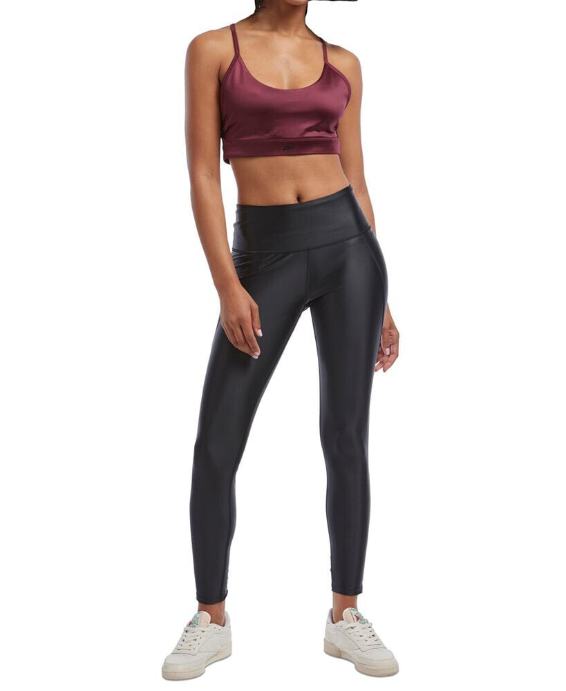 Reebok women's Lux High-Rise Shine Full-Length Leggings