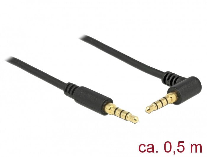 DeLOCK 85607 аудио кабель 0,5 m 3,5 мм Черный