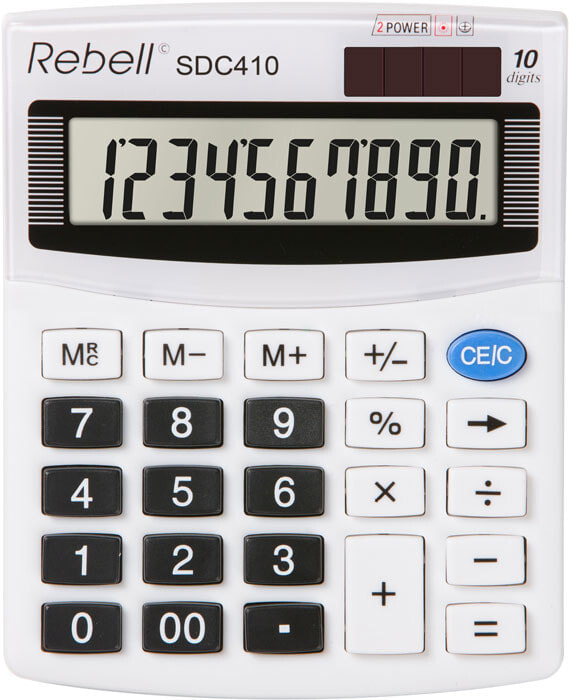 Rebell SDC 410 калькулятор Настольный Базовый Белый SDC410