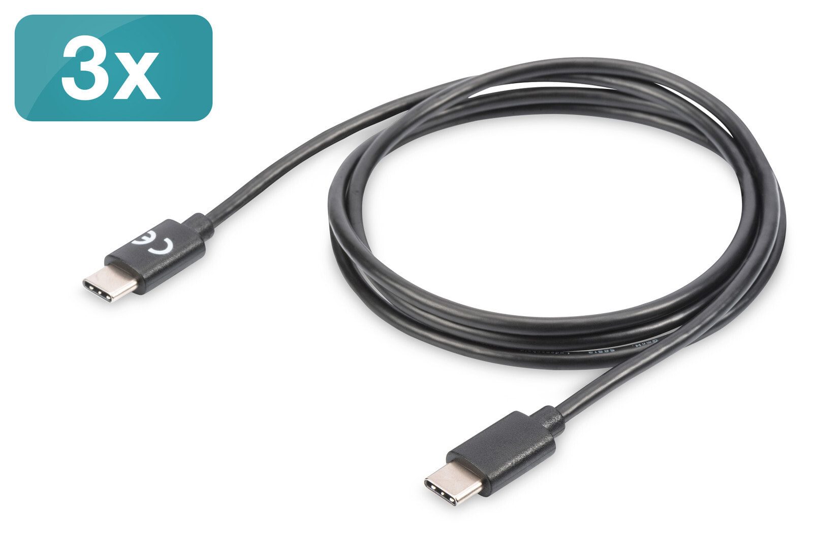 ASSMANN Electronic AK-880908-010-S USB кабель 1 m 2.0 USB C Черный