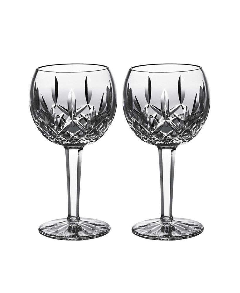 Waterford lismore Balloon Wine Glasses 8 Oz, Set of 2
