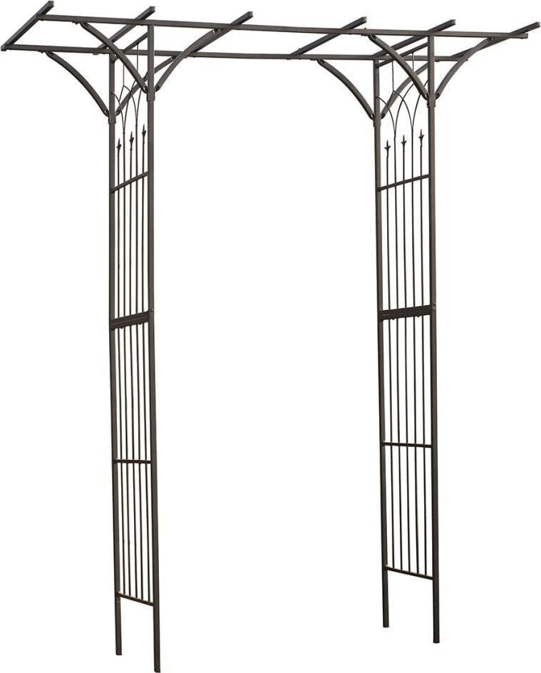 Заборчик, сетка или бордюрная лента для клумб и грядок Nature Nature Łuk ogrodowy, metalowy, 114 x 66 x 232 cm, czarny
