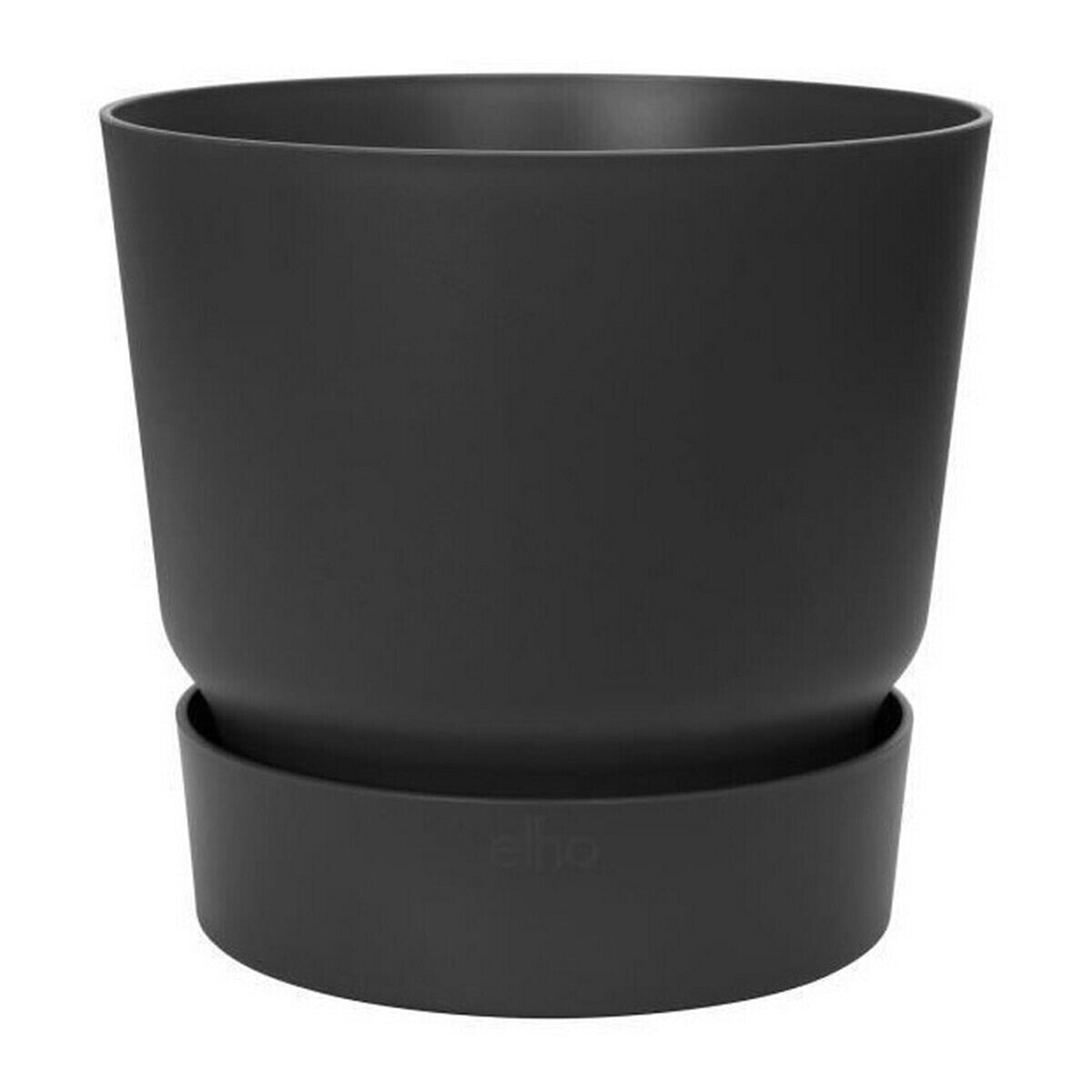 Plant pot Elho Greenville Black Plastic Circular Ø 40 cm Ø 39 x 36,8 cm