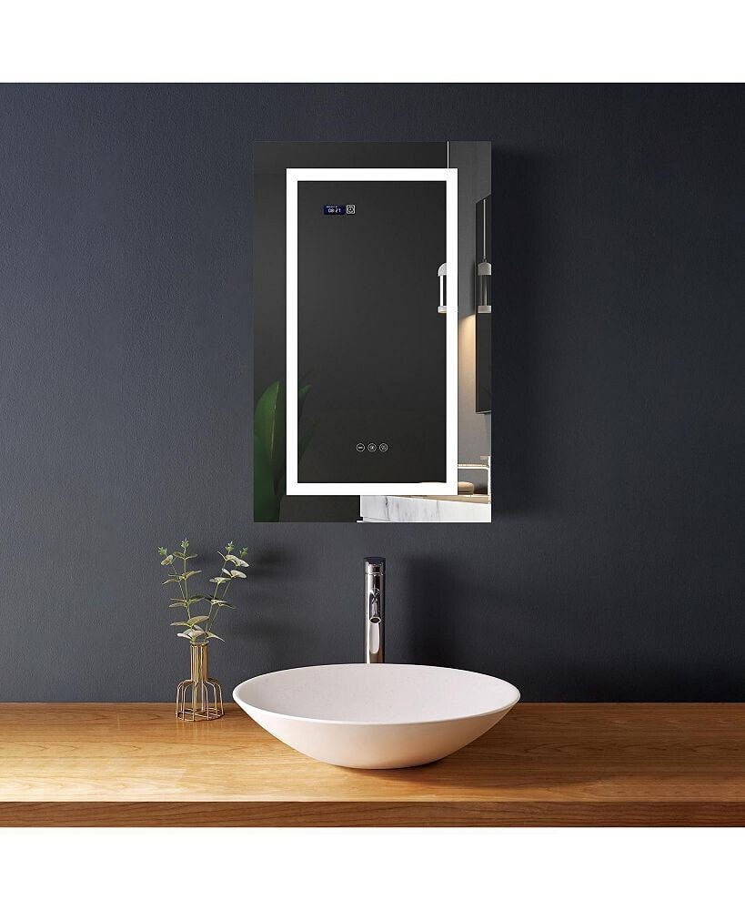 Simplie Fun 2032 Bathroom LED mirror Anti- fog mirror with button Medicine Cabinet
