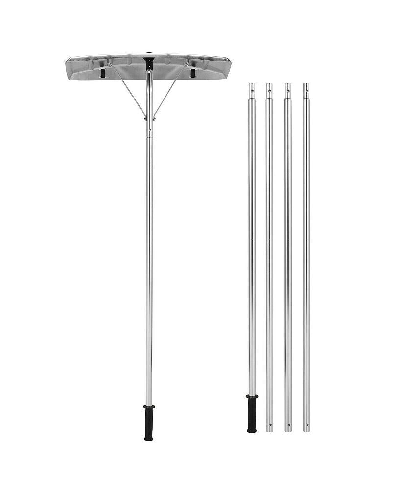 SUGIFT 4.8-20 Feet Sectional Snow Roof Rake with Built-in Wheels