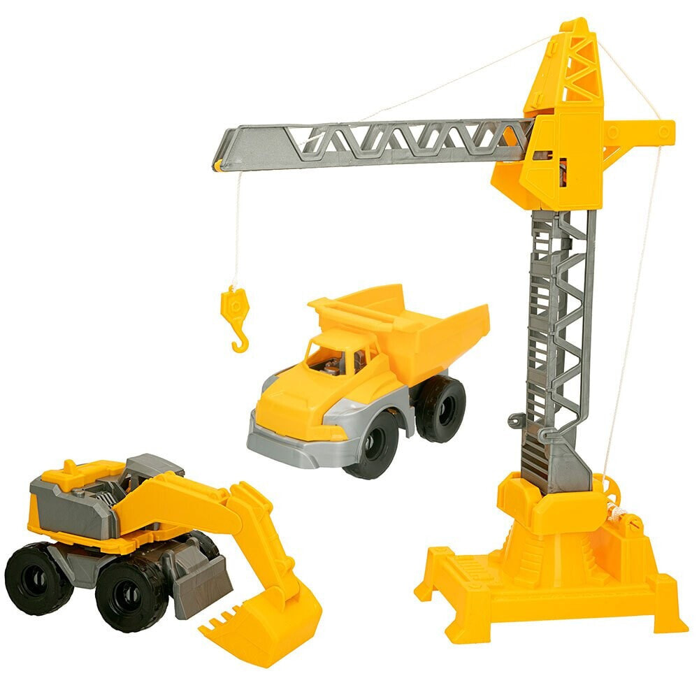 COLORBABY Set 2 Vehicles And 2 Construction Machines