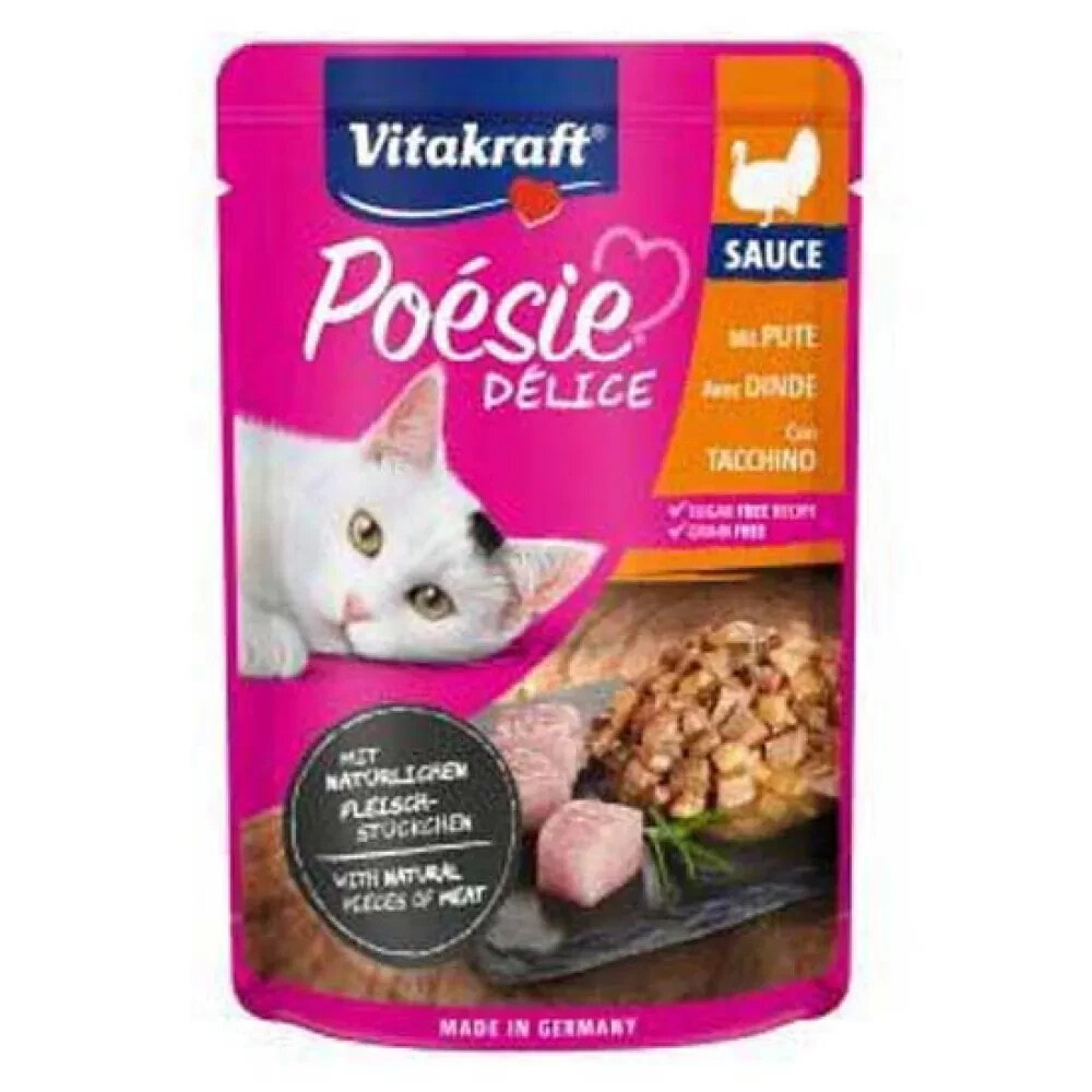 VITAKRAFT Poesie Delice Sauce Pouch cat turkey food 85g 23 units