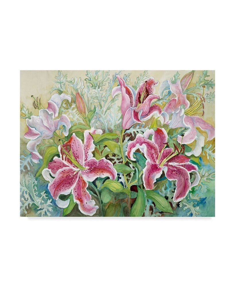 Trademark Global joanne Porter 'Stargazer Lilies' Canvas Art - 14