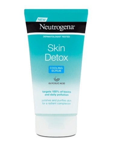 Neutrogena Detox Skin Cooling Scrub Glycolic Acid Охлаждающий гель-пилинг для кожи, с гликолевой кислотой 150 мл
