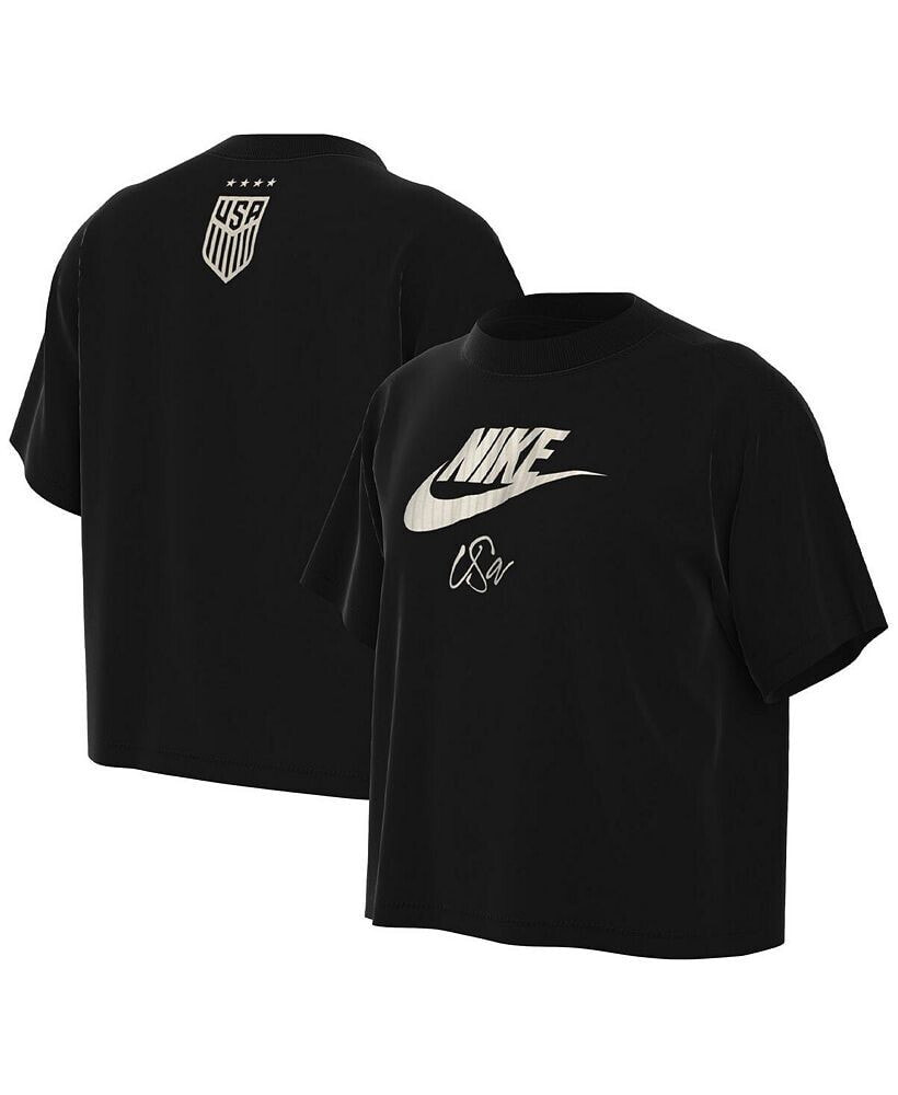 Nike big Boys Black USWNT Futura T-shirt