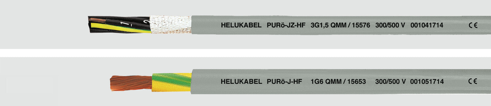 Helukabel 15527 Schleppkettenleitung PURö-JZ-HF 12 G 0.50 mm² Grau 100 m
