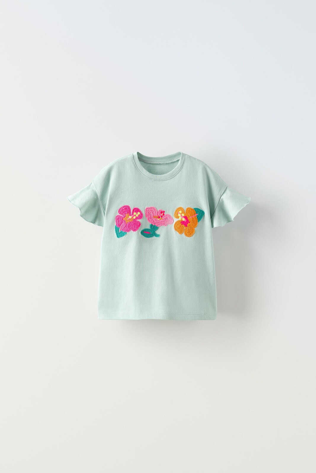 T-shirt with raised floral print