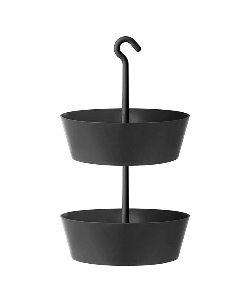 Sunny Hanging Two-Tier Planter Round Anthracite - 12 Inch D