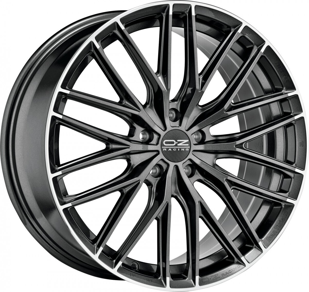 Колесный диск литой OZ Gran Turismo HLT star graphite diamond lip 8.5x19 ET49 - LK5/112 ML75