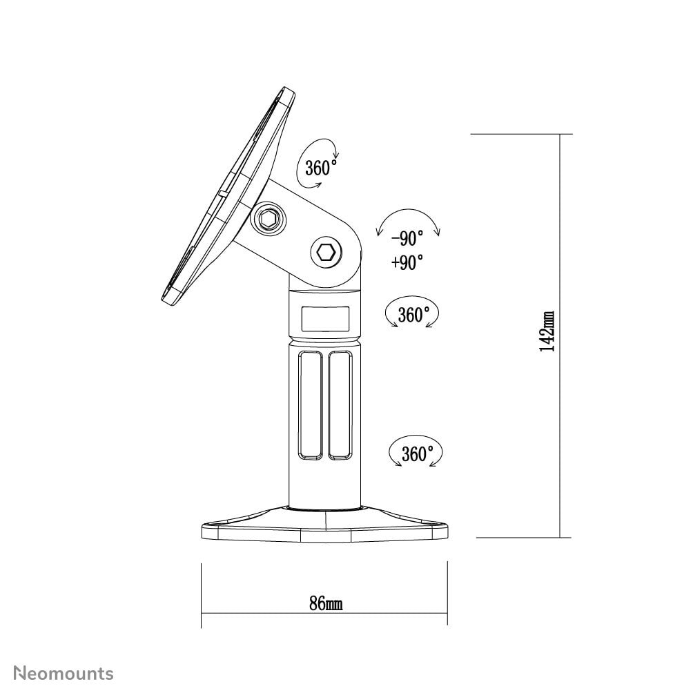 Newstar SPEAKER-W100 подставки и крепления для колонок Потолок, Стена Белый