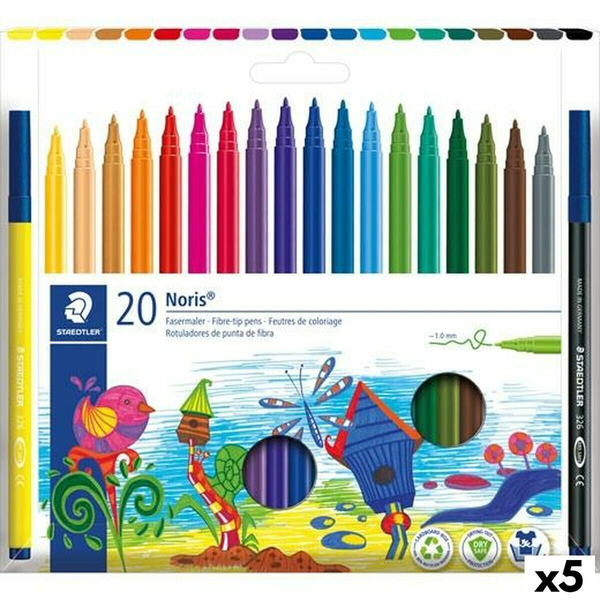 Set of Felt Tip Pens Staedtler Noris 326 Multicolour (5 Units)