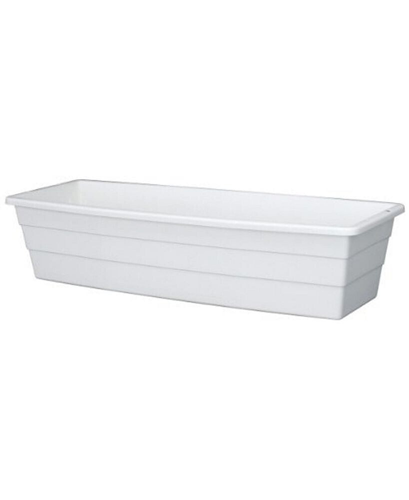 DCN plastic DCN2800009 Futura Balcony Planter 18 Inch White