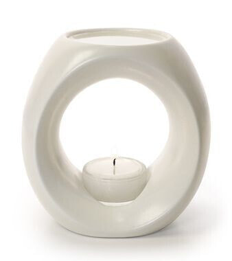 Ceramic Aromalampa creamy white