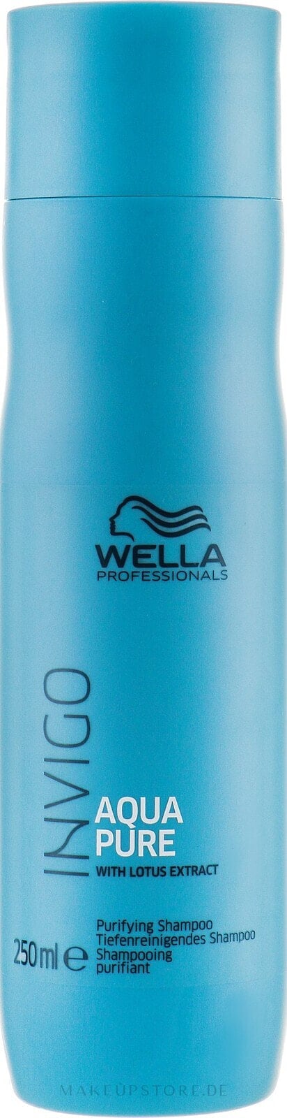 Erfrischendes Shampoo für empfindliche und gereizte Kopfhaut mit Lotusextrakt - Wella Professionals Invigo Aqua Pure Shampoo