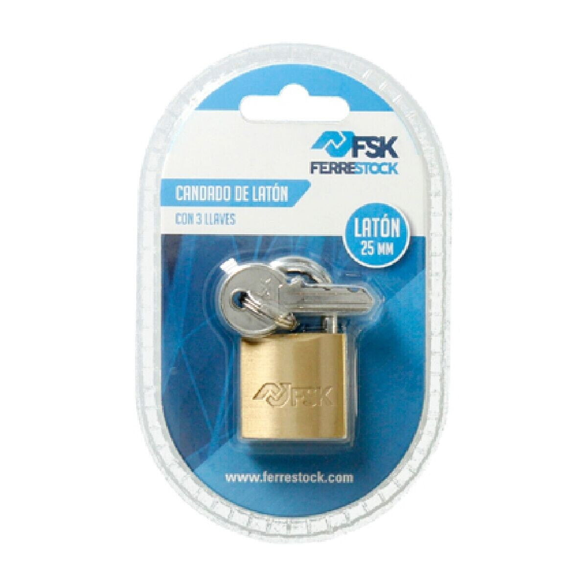 Key padlock Ferrestock 25 mm