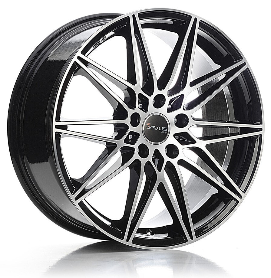 Колесный диск литой Avus Racing AC-MB5 black polished 8x18 ET30 - LK5/120 ML72.6