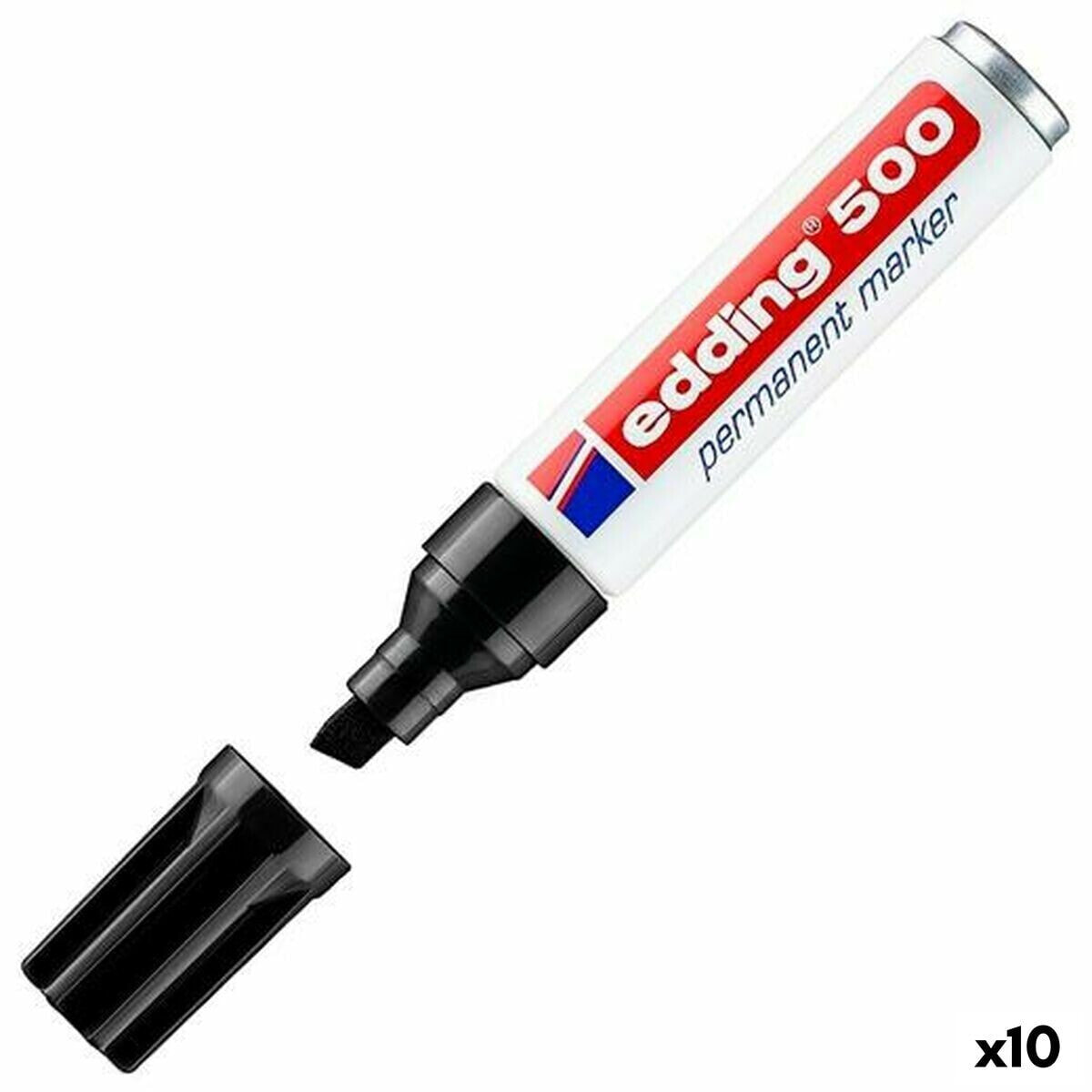 Постоянный маркер Edding 500 Чёрный (10 штук)