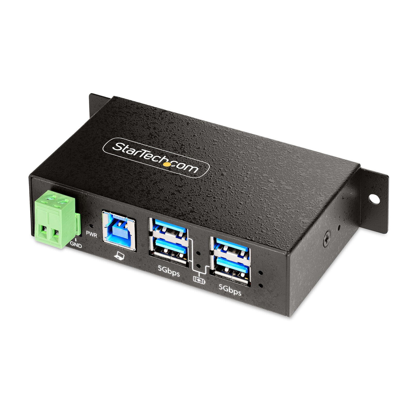 StarTech.com 5G4AINDRM-USB-A-HUB хаб-разветвитель USB 3.2 Gen 1 (3.1 Gen 1) Type-B 5000 Мбит/с Черный