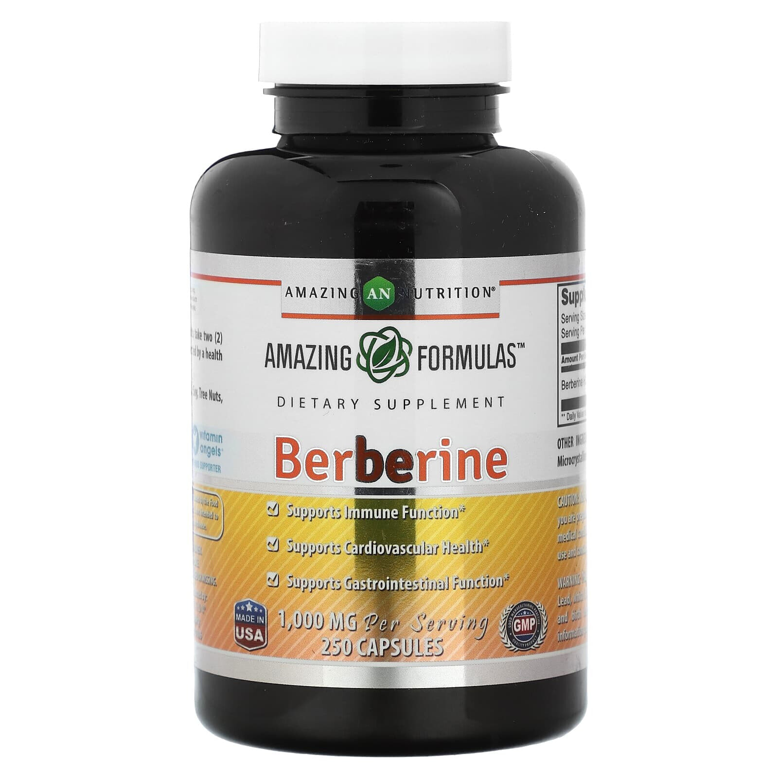 Berberine, 1,000 mg, 120 Capsules (500 mg per Capsule)