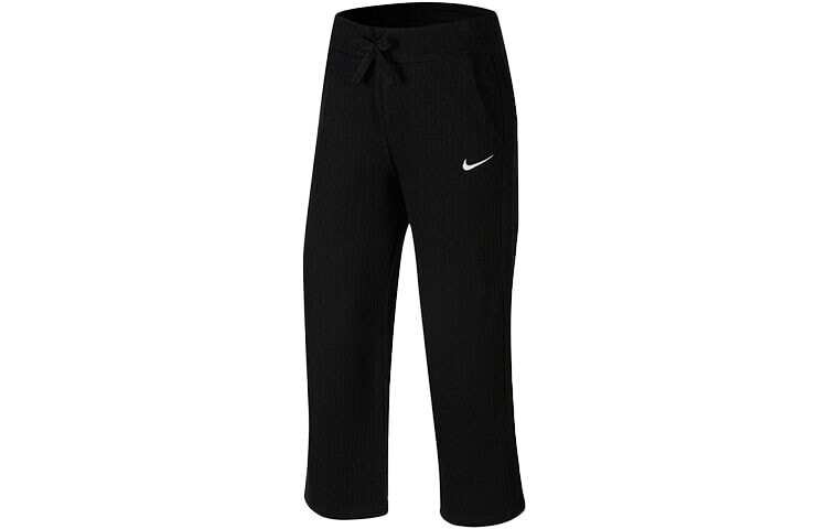 Nike 宽裤腿设计七分裤休闲裤 女款 黑色 / Кроссовки Nike CJ2666-010