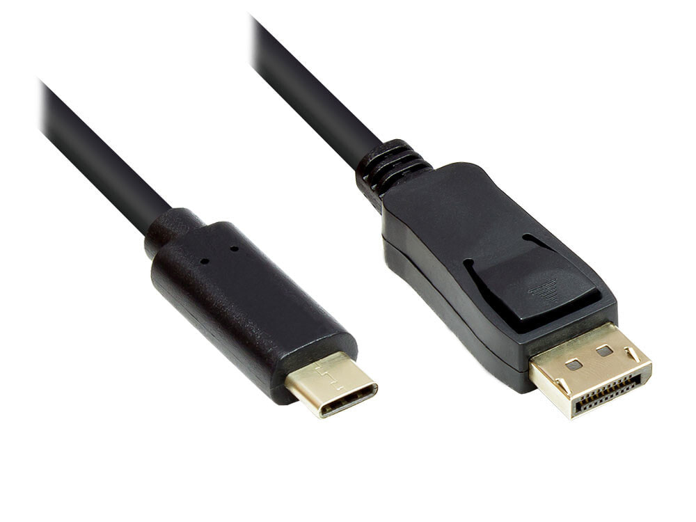 Alcasa GC-M0105 видео кабель адаптер 1 m USB Type-C DisplayPort Черный