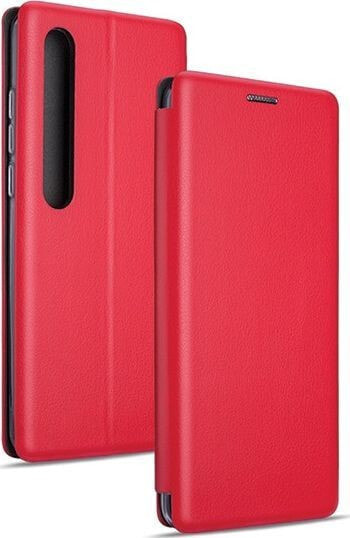 чехол книжка кожаный красный Xiaomi Mi 10