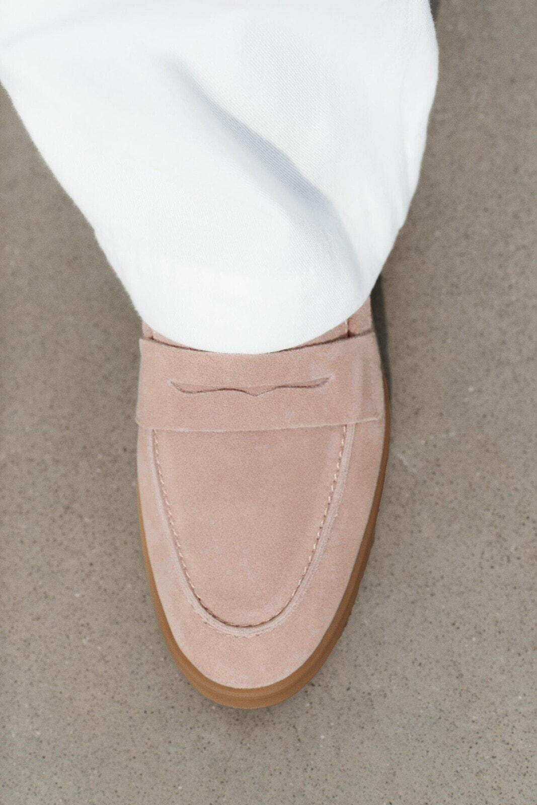 Split leather loafers
